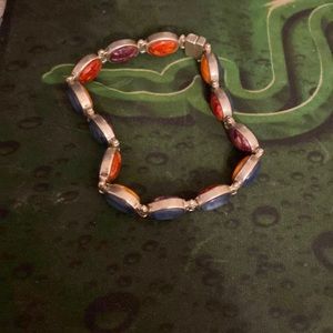 Reversible sterling silver beaded bracelet